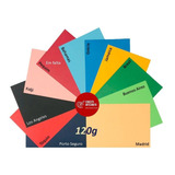 Papel Color Plus A4 120g Massa Colorida 50 Un. Várias Cores