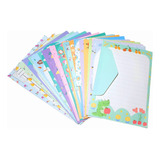Papel De Carta 20 Conjuntos Coleção Korean Bichinhos (pasta)