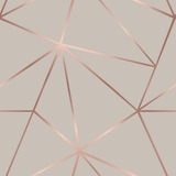 Papel De Parede Adesivo Geométrico Fendi E Rosê Gold