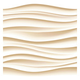 Papel De Parede Adesivo Textura 3d Efeitos Ondas Bege 3m