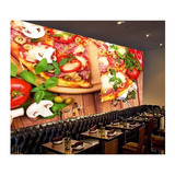 Papel De Parede Alimento Pizza Queijo 3d M² Al185