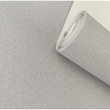 Papel De Parede Cinza Claro Importado Vinílico Texturizado 
