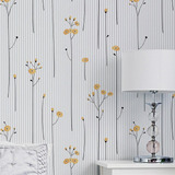 Papel De Parede Classico Flor Floral Amarelo Quarto 3 Mts