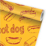 Papel De Parede Hot Dog Cachorro Quente Kit 03 Rolos A556