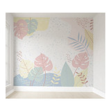 Papel De Parede Infantil Folhas Autocolante 7m² Vr273