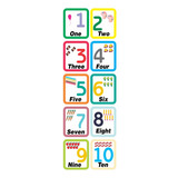 Papel De Parede Números Em Inglês 1 Ao 10 Adesivo 1,50mx50cm