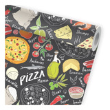 Papel De Parede Pizza Pizzaria Massas Kit 02 Rolos A615