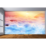 Papel De Parede Sol Acima Das Nuvens Céu 3d M² Nsk75