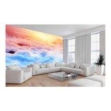 Papel De Parede Sol Acima Das Nuvens Céu 3d M² Nsk75