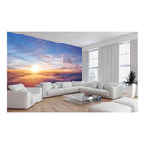 Papel De Parede Sol Acima Das Nuvens Céu 3d M² Nsk90