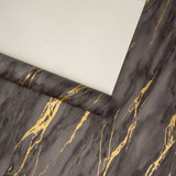 Papel De Parede Vinilico Lavavel Marmore Preto Dourado 3d 10m Texturizado Alto Padro