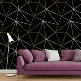 Papel De Parede Zara Preto Gold