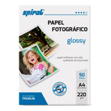 Papel Fotográfico A4 220g Glossy Paper