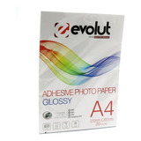 Papel Fotográfico Adesivo A4 Glossy 115g 40 Fls Evolut