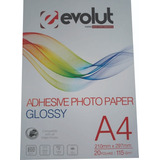 Papel Fotográfico Adesivo Glossy 115g A4 ( 100 Folhas )