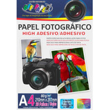 Papel Fotográfico Adesivo High Glossy 80g