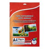 Papel Fotográfico Adesivo Premium A4 Glossy 115g  100 Folhas