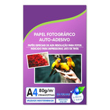 Papel Fotográfico Adesivo Premium A4 Glossy 80g 500 Folhas