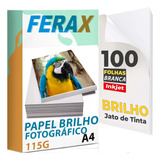Papel Fotográfico Adesivo Prova D'água - 100 Folhas 115g A4