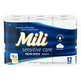 Papel Higiênico Mili Sensitivecare 12 Rolos