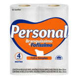 Papel Higiênico Neutro Folha Simples Personal 30 Metros 4 Rolos