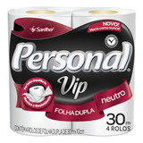 Papel Higiênico Personal Vip C/64 Rolos Folha Dupla 30metros