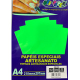 Papel Neon Verde A4 180g 20 Folhas Off Paper Cor Verde Neon