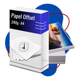 Papel Offset 240g Cartão Com 250 Folhas A4 Branco Sulfite