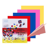Papel Origami 16x16 Com 120 Folhas Dobradura Colorido Tsuru