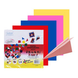 Papel Origami C/120 Folhas 20x20cm Dobradura Tsuru Colorido 