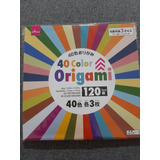 Papel Origami Dobradura Japonesa 120 Folhas 40 Cores