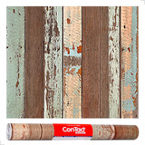 Papel Parede Adesivo Madeira Contact Plavitec Rolo 10mx45cm