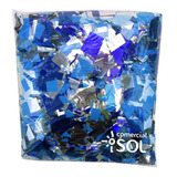 Papel Picado Azul Sky Paper 1kg Efeito Confete Metalizado
