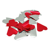 Papel Picado Coração Vermelho E Prata Tecnomol Ppcvmpr1