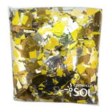 Papel Picado Dourado Sky Paper 1kg Efeito Amarelo Metalizado