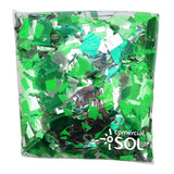 Papel Picado Verde Sky Paper 1kg Efeito Confete Metalizado