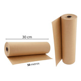 Papel Semi Kraft Bobina 30cm 1kg Pardo Embalagem Caixa Nf