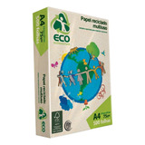 Papel Sulfite Reciclado Eco Millennium 75g A4 Pacote 500 Fls Cor Bege