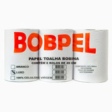 Papel Toalha Bobina 6 Rolos Com 200 Metros Branco Luxo