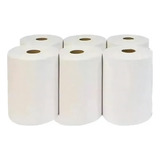 Papel Toalha Bobina Branco Luxo 6 Rolos De 20cm E 200 Metros