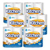 Papel Toalha Kitchen Cozinha Folha Dupla 12 Rolos - 720 Fls