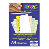 Papel Vergê A4 Branco 180g Off