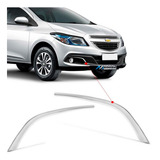 Par - Aplique Friso Cromado Superior Farol Milha Onix Prisma