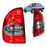 Par 2 Lanterna Traseira Corsa Classic Sedan Fume 2000 A 2010