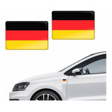 Par Adesivos Bandeira Alemanha Resinado Carro