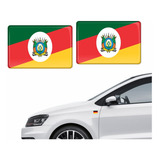 Par Adesivos Bandeira Rio Grande Do Sul Resinado 4x6cm Bd53