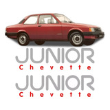 Par Adesivos Chevrolet Chevette Junior Cinza Cj001