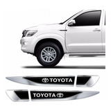 Par Adesivos Lateral Toyota Hilux Resinado Cromado Res05 Fgc