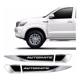 Par Adesivos Lateral Toyota Hilux Resinado Cromado Res08 Fgc