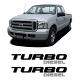 Par Adesivos Turbo Diesel F-250 Ford